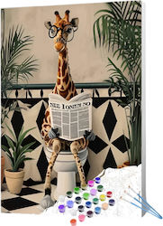 Diy Paint By Numbers Craft Acrylic Paint Giraffe 40 X 30 Cm