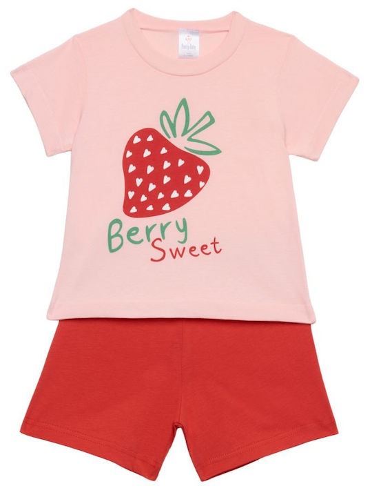 Pretty Baby Pijamale Copii Vara Bumbăcăroase Roze