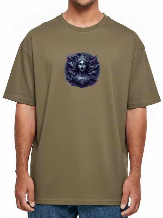 Oversized T-shirt Stylized Woman Swirling Hair ...