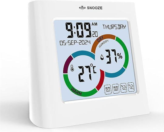 Andowl Tabletop Digital Clock with Alarm White Q-WD56 Andowl Tabletop Digital Clock with Alarm White Q-WD56