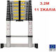 Telescopic Aluminum Single Ladder 11 Steps