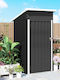 Metal Garden Shed Galvanized with Air Vent L1.075xW0.91xH1.85m