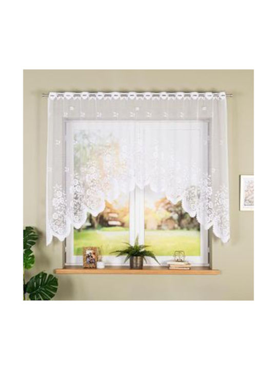 Markizeta Curtain With Grommets White Colour 140x250cm