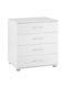 Kommode Schlafzimmer Holz Briana mit 4 Schubladen Weiße 75x40x83cm