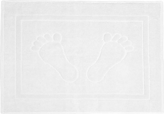 123Obrusy Badematte Baumwolle Weiß 50x70cm