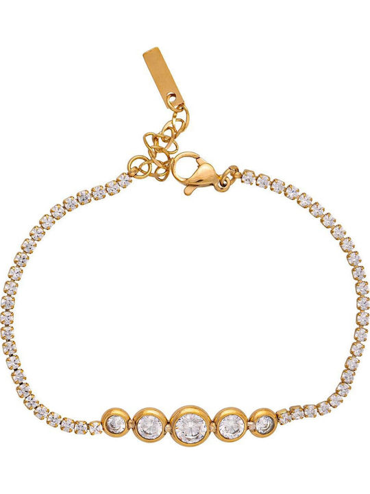 Excite-Fashion Women's Bracelet Made of Gold Plated Stainless Steel with Zircon