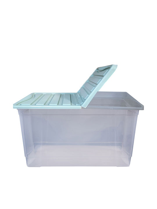 Kunststoff Aufbewahrungsbox mit Räder und Deckel 49,5x5x28,5cm