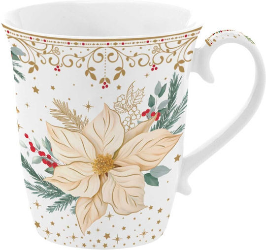 Easylife Christmas Porcelain Mug White 275ml