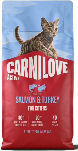 Carnilove Ξηρά Τροφή χωρίς Σιτηρά για Ανήλικες Γάτες με Σολομό / Γαλοπούλα / Πατάτες / Κρέας / Κοτόπουλο / Λαχανικά / Τόνο 2kg