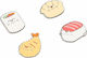 Σετ 4 Κονκάρδες Pusheen Sushi Roll