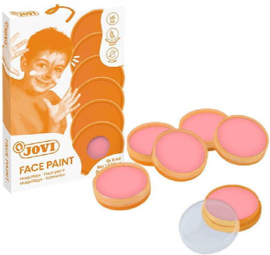 Jovi Face Painting Cardboard Blister 8 ml Party Pink 6 Pieces