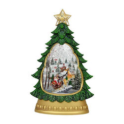 Decorativ Arbore De Crăciun Fylliana Fl24003 Muzical & Usb Verde 20x10x31cm