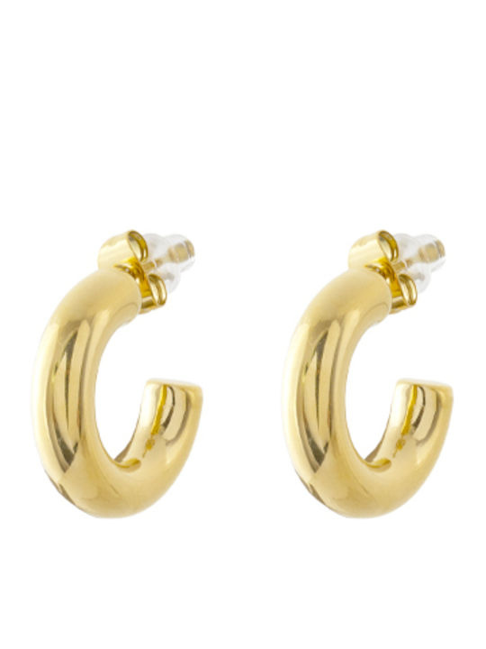 Loisir Earrings Hoops from Steel Gold Plated