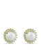 CHrysolithos Earrings Silver Gold Plated with Stones & Pearls ASK0761