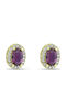CHrysolithos Rosette Earrings Made of Gold Plated Silver ASK0622