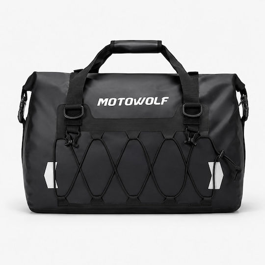 Στεγανός Σάκος 40l Ουράς Μοτοσυκλέτας Motowolf Mb4 – Ευελιξία Άνεση Μαύρο