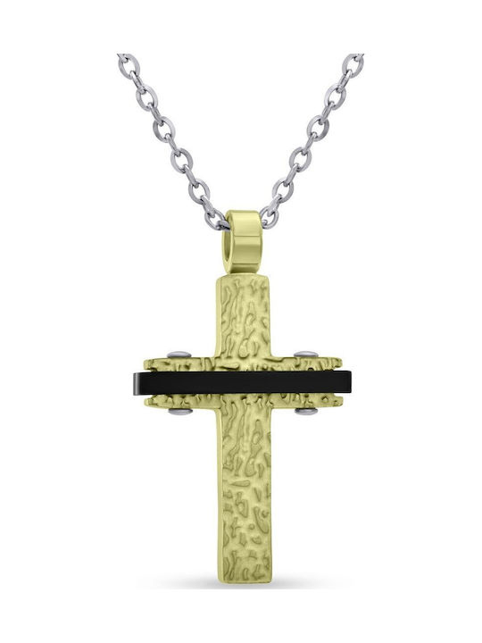 Visetti Männlicher Stahlkreuz mit Kette AKR1156
