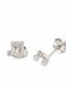 Ios Hypoallergenic Kids Earrings Studs with Stones Silver