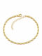 Charmy Vergoldetes Fußarmband aus Stahl 21cm