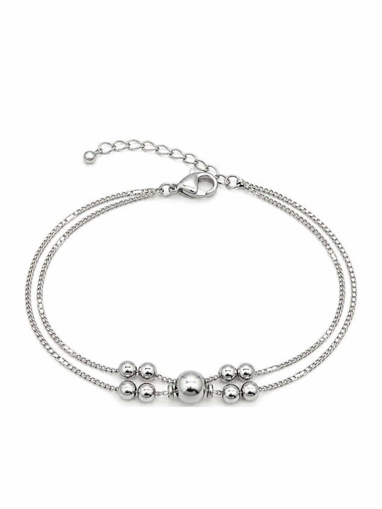 Charmy Fußarmband aus Stahl 22cm