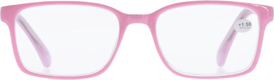 Mode Roy Damenteilese Lesebrillen +1.50 in Rosa Farbe 42000294