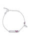CHrysolithos Kids Bracelet ID Made of Silver with Heart & Evil Eye APT0093