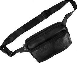 AC Men's Leather Bum Bag Black