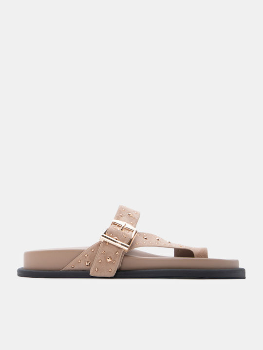 Women's Flat Sandals Flatforms Beige