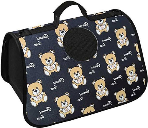 Glee Bears Τσάντα για Μεταφορά Σκύλου Μαύρη Μ34xΠ27xΥ19εκ.