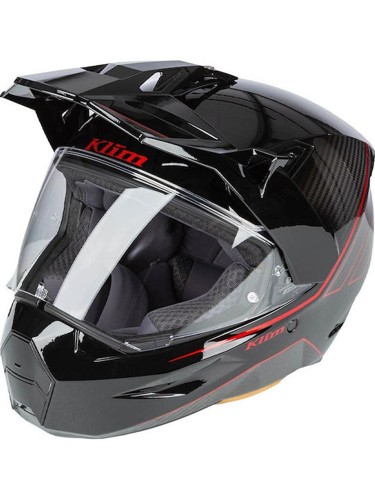 Klim X1 Alpha Quanta Gloss Black/Fiery Red Moto...