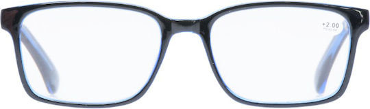 Mode Roy Lesebrillen +2.00 in Schwarz Farbe Mode Roy