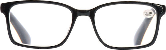 Mode Roy Lesebrillen +3.50 in Schwarz Farbe Mode Roy