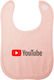 Koupakoupa Youtube Baby Bib Fabric with Hoop & Loop Fastener Pink