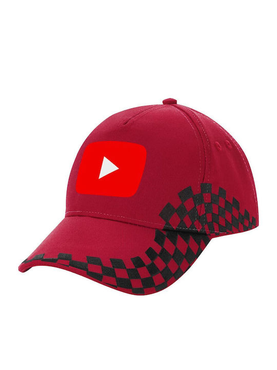 Șapcă Youtube Adulți Ultimate Roșu Negru Racing...