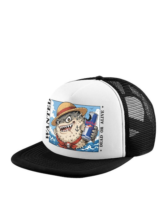 Lagocephalus Wanted Dead Alive Adult Soft Trucker Mesh Black White Polyester Unisex One Size