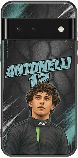 Handyhülle Pole Position Collection Kimi Antonelli Google Pixel 6 Pro 5g Schwarze TPU Mehrfarbige Silikon