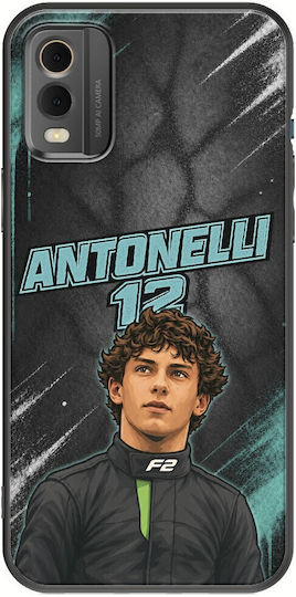 Θήκη Pole Position Collection Kimi Antonelli Nokia C32 Black Tpu Μαύρη Σιλικόνη