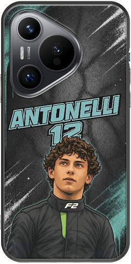 Pole Position Collection Kimi Antonelli Huawei Pura 70 Black TPU Black Silicone Case