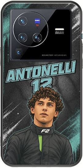 Husă Pole Position Collection Kimi Antonelli Vivo X80 Pro Black TPU Siliconă Neagră