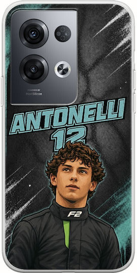 Pole Position Collection Kimi Antonelli Oppo Reno 8 Pro 5g Flexible TPU Transparent Silicone Case