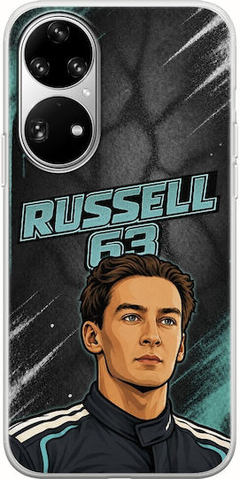 Pole Position Collection George Russell Huawei P50 Pro Flexible TPU Transparent Silicone Case