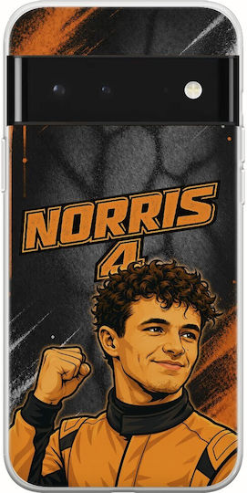 Pole Position Collection Lando Norris Google Pixel 6 Pro 5g Flexible TPU Transparent Silicone Case