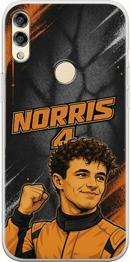 Husă Pole Position Collection Lando Norris Huawei Honor 8X Flexibil TPU Silicon Transparent