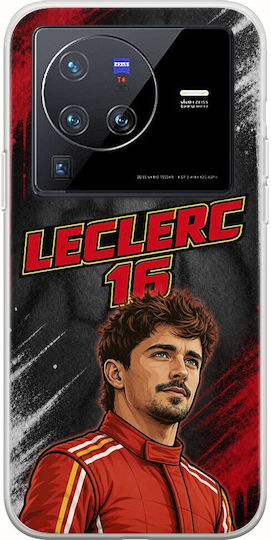 Калъф Pole Position Collection Charles Leclerc Vivo X80 Pro Гъвкав TPU Прозрачен Силикон