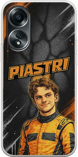 Pole Position Collection Oscar Piastri Oppo A78 4G Flexible TPU Transparent Silicone Case