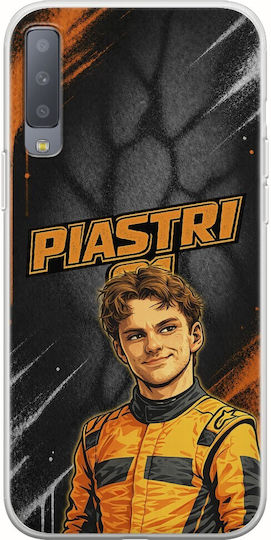 Pole Position Collection Oscar Piastri Samsung Galaxy A7 2018 Flexible TPU Transparent Silicone Case