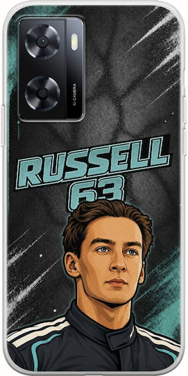 Pole Position Collection George Russell Oppo A57s Flexible TPU Transparent Silicone Case