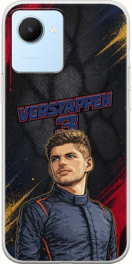 Калъф Pole Position Collection Max Verstappen Realme Narzo 50i Prime Гъвкав TPU Прозрачен Силикон