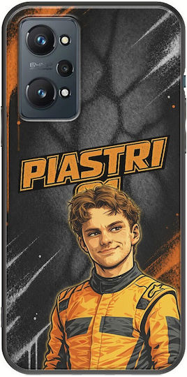 Husă Pole Position Collection Oscar Piastri Realme GT 2 5G Neagră TPU Silicon