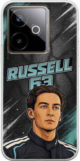 Pole Position Collection George Russell Realme GT 7T 5G Flexible TPU Transparent Silicone Case